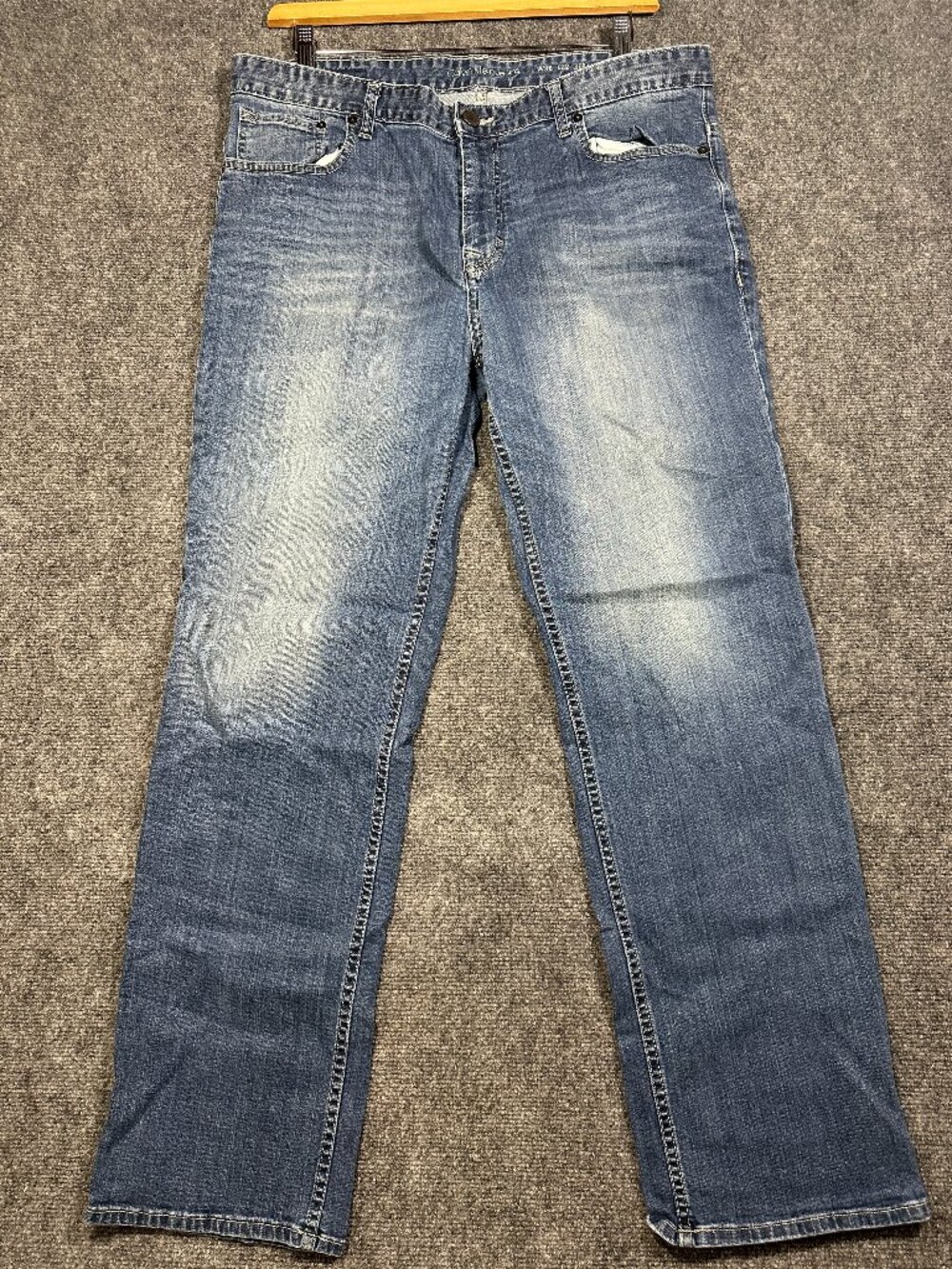 Calvin Klein Jeans Mens 38 Straight Leg Medium Wash Cotton Stretch Pockets